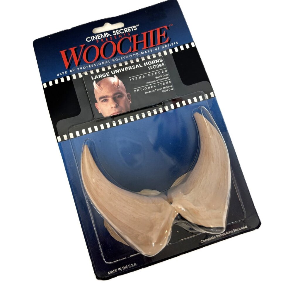 Cinema Secrets Woochie Large Universal Devil Horns Latex Appliance NWT NOS